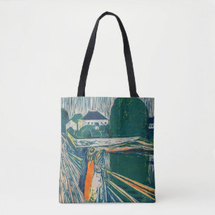 Edvard Munch - The Girls on the Bridge, Lithograph Tote Bag