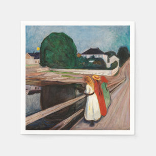 Edvard Munch - The Girls on the Bridge Napkin