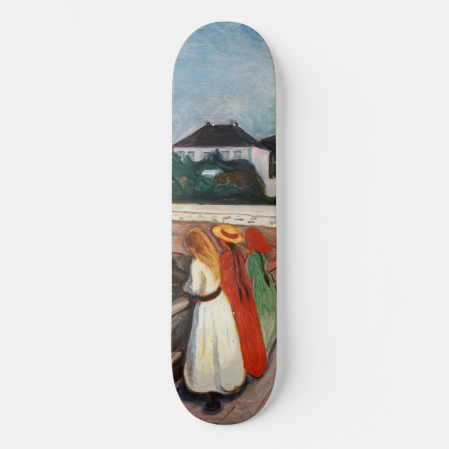 Edvard Munch - The Girls on the Bridge Skateboard (Front)