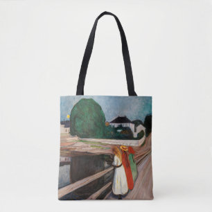 Edvard Munch - The Girls on the Bridge Tote Bag