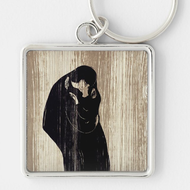 Edvard Munch - The Kiss IV Key Ring (Front)