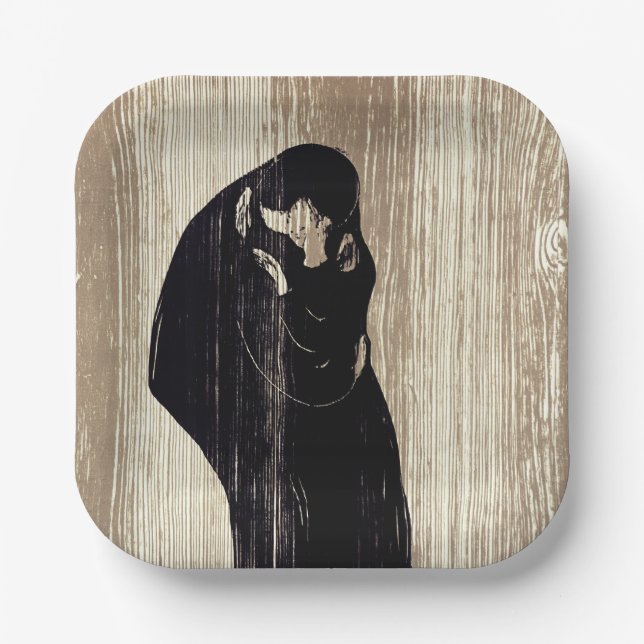 Edvard Munch - The Kiss IV Paper Plate (Front)