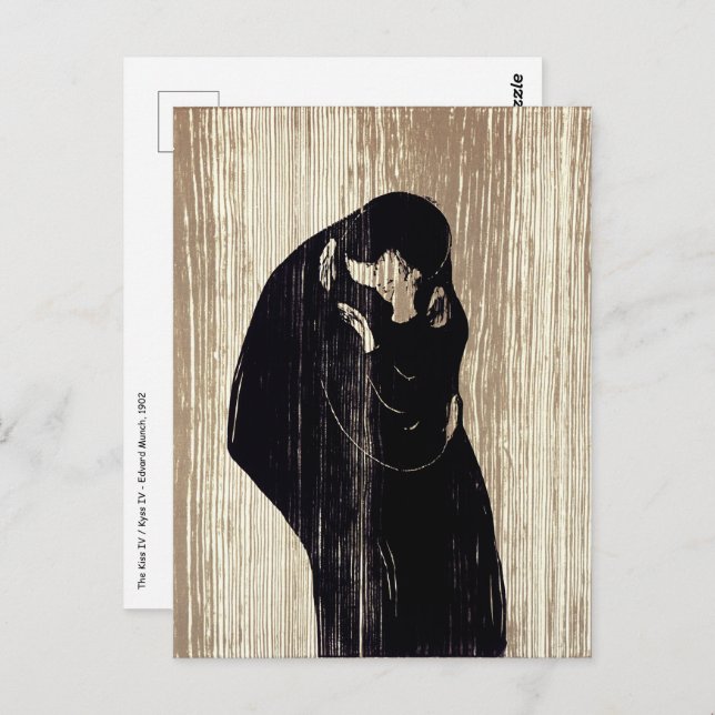 Edvard Munch - The Kiss IV Postcard (Front/Back)