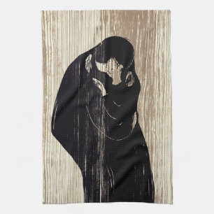 Edvard Munch - The Kiss IV Tea Towel