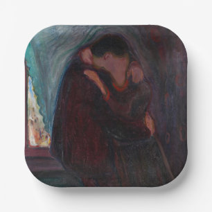 Edvard Munch - The Kiss Paper Plate
