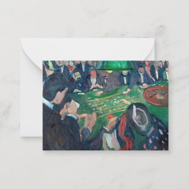 Edvard Munch - The Roulette Table in Monte Carlo Card (Front)