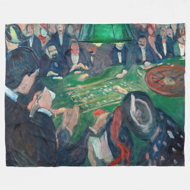 Edvard Munch - The Roulette Table in Monte Carlo Fleece Blanket (Front (Horizontal))