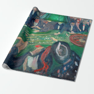 Edvard Munch - The Roulette Table in Monte Carlo Wrapping Paper