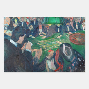 Edvard Munch - The Roulette Table in Monte Carlo Wrapping Paper Sheet