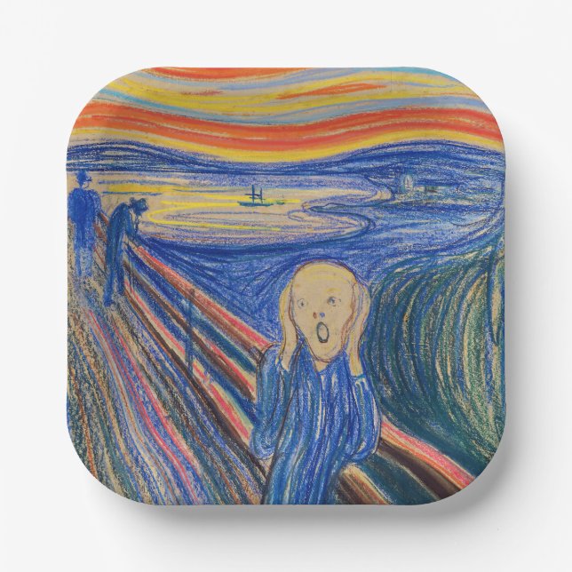 Edvard Munch - The Scream 1895 Paper Plate (Front)