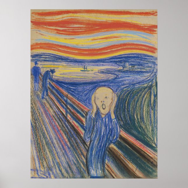Edvard Munch The Scream 1895 Pastel Art Print (Front)