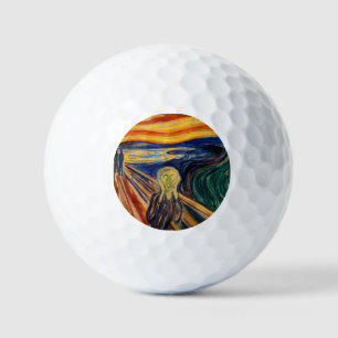 Edvard Munch - The Scream 1910 Golf Balls