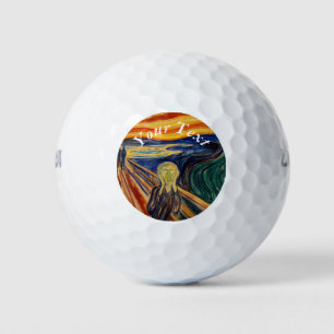 Edvard Munch - The Scream 1910 Golf Balls
