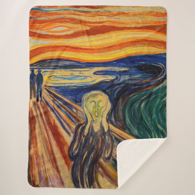 Edvard Munch - The Scream 1910 Sherpa Blanket (Front)