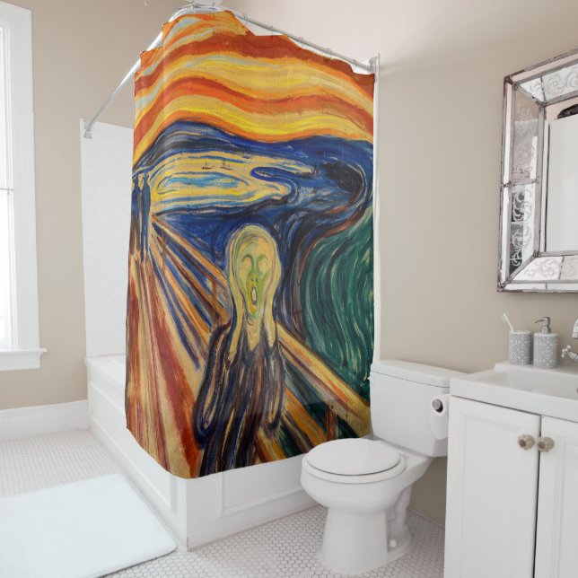 Edvard Munch - The Scream 1910 Shower Curtain (In Situ)