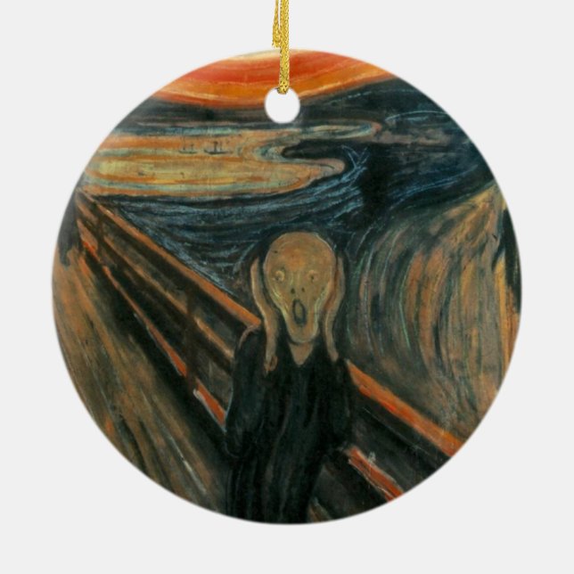 Edvard Munch - The Scream Ceramic Tree Decoration (Back)