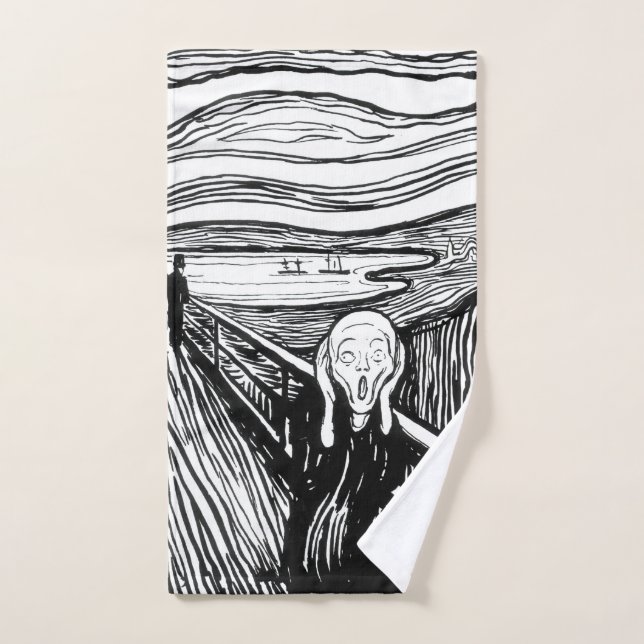 Edvard Munch - The Scream Lithography Bath Towel Set (Hand Towel)