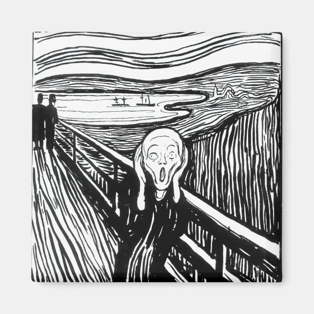 Edvard Munch - The Scream Lithography Magnet (Front)