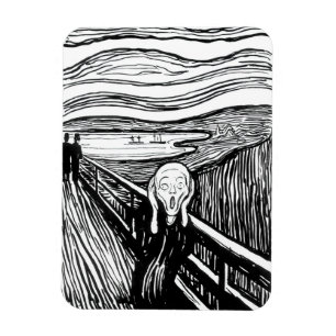 Edvard Munch - The Scream Lithography Magnet