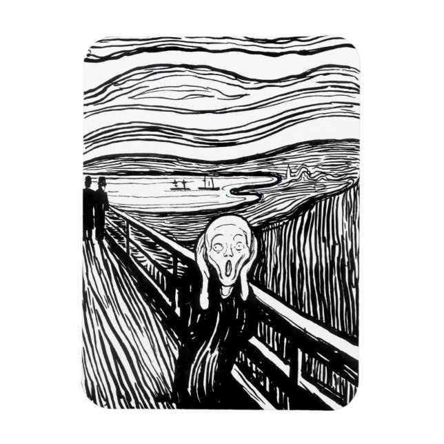 Edvard Munch - The Scream Lithography Magnet (Vertical)
