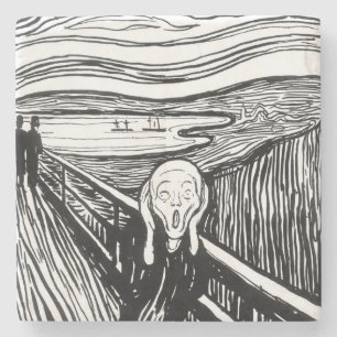 Edvard Munch - The Scream Lithography Stone Coaster