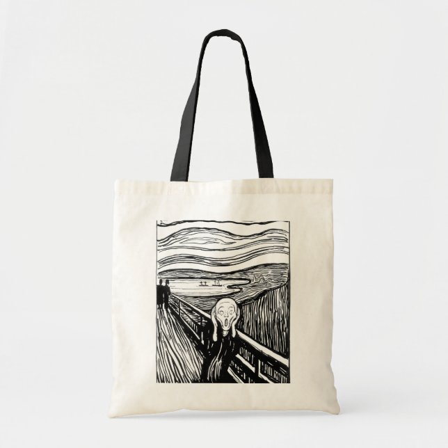 Edvard Munch - The Scream Lithography Tote Bag (Front)