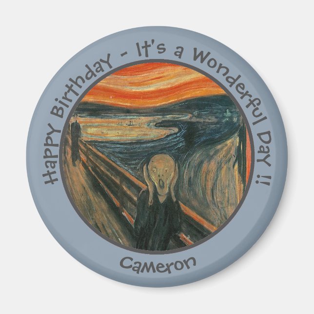 Edvard Munch The Scream Party Items Collection Magnet (Front)