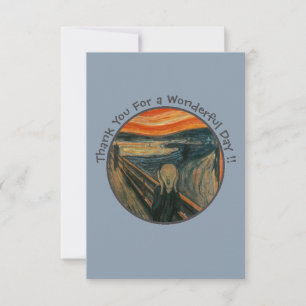 Edvard Munch The Scream Party Items Collection Thank You Card