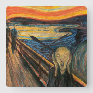 Edvard Munch , "The Scream" Square Wall Clock