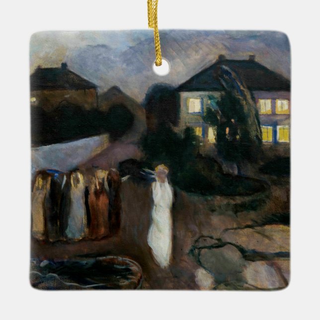 Edvard Munch - The Storm Ceramic Ornament (Front)