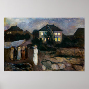 Edvard Munch - The Storm Poster