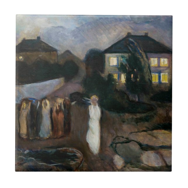Edvard Munch - The Storm Tile (Front)