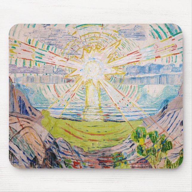 Edvard Munch - The Sun 1910 Mouse Pad (Front)