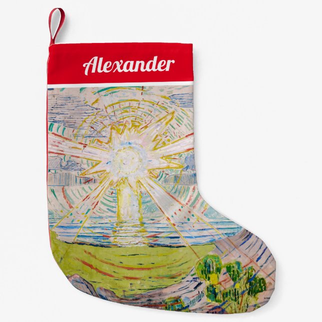 Edvard Munch - The Sun 1910 Small Christmas Stocking (Front)