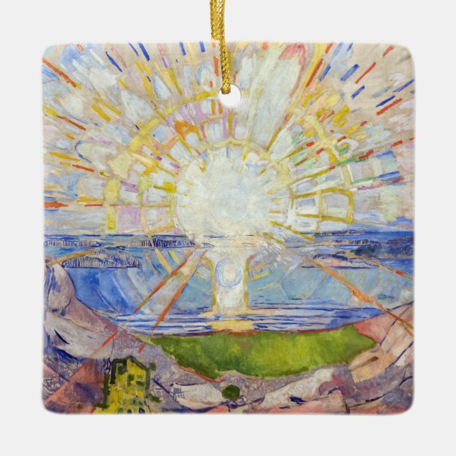 Edvard Munch - The Sun 1911 Ceramic Ornament (Front)