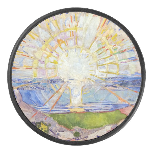 Edvard Munch - The Sun 1911 Hockey Puck (Front)
