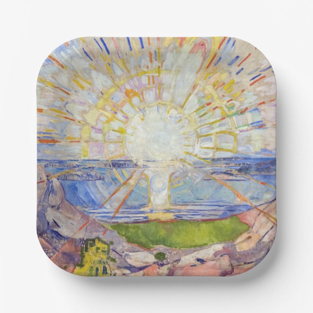 Edvard Munch - The Sun 1911 Paper Plate (Front)