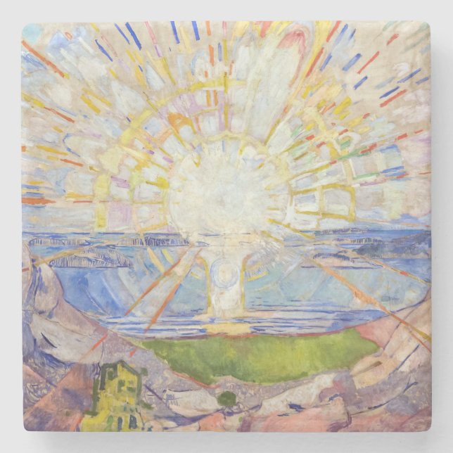 Edvard Munch - The Sun 1911 Stone Coaster (Front)