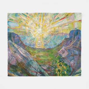 Edvard Munch - The Sun 1916 Fleece Blanket
