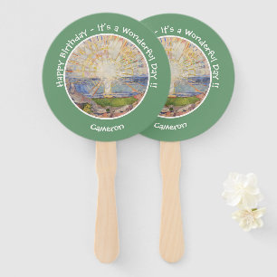 Edvard Munch The Sun (Solen) - Sunrise Party Items Hand Fan
