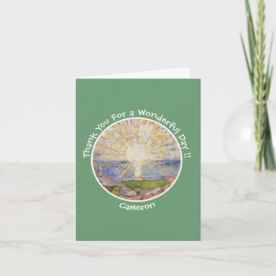 Edvard Munch The Sun (Solen) - Sunrise Party Items Thank You Card