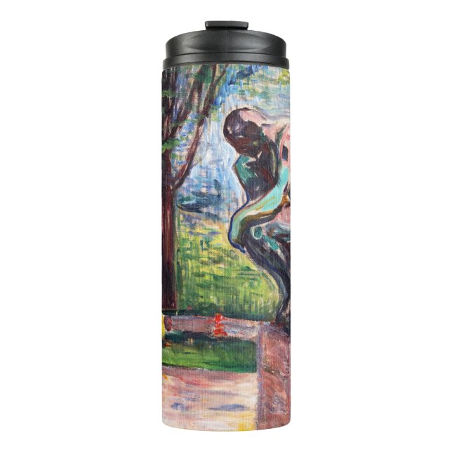 Edvard Munch - The Thinker by Rodin Thermal Tumbler (Front)