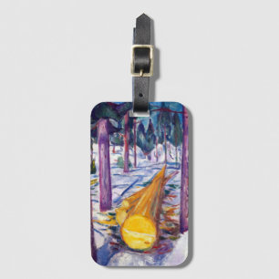 Edvard Munch The Yellow Log Luggage Tag
