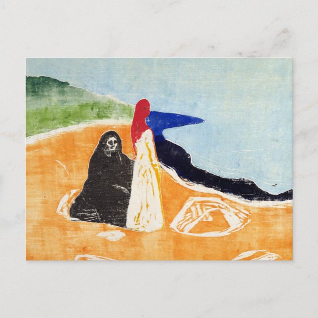 Edvard Munch Two Women on the Shore Postcard (Front)
