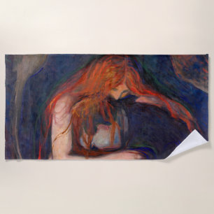 Edvard Munch - Vampire / Love and Pain Beach Towel