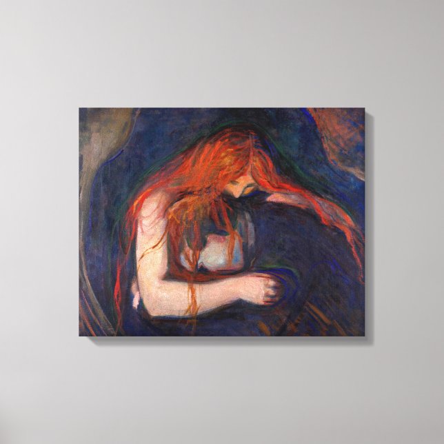 Edvard Munch - Vampire / Love and Pain Canvas Print (Front)