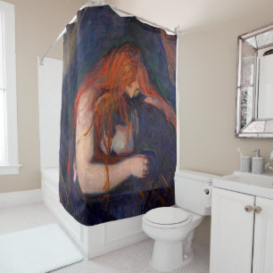 Edvard Munch - Vampire / Love and Pain Shower Curtain