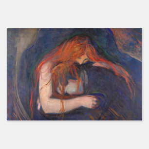 Edvard Munch - Vampire / Love and Pain Wrapping Paper Sheet