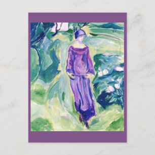 Edvard Munch, Walking in the Garden Postcard