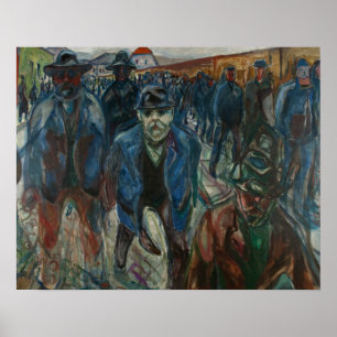 Edvard Munch - Workers on their Way Home Poster